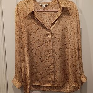 Elegant Floral Beige Blouse